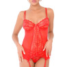 DARING Intimates Bustier Porte-Jarretelles Lace Cami Rouge